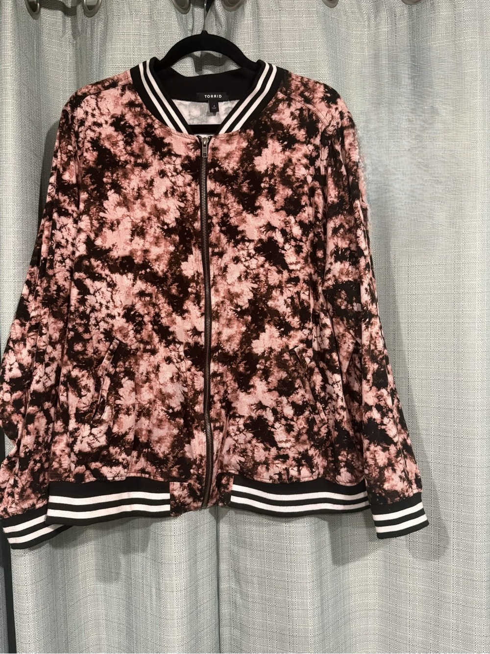torrid Pink & Black Tie-Dye Bomber Jacket